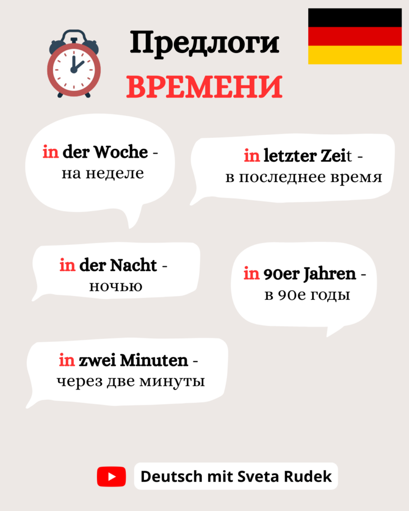 Предлоги времени в немецком языке