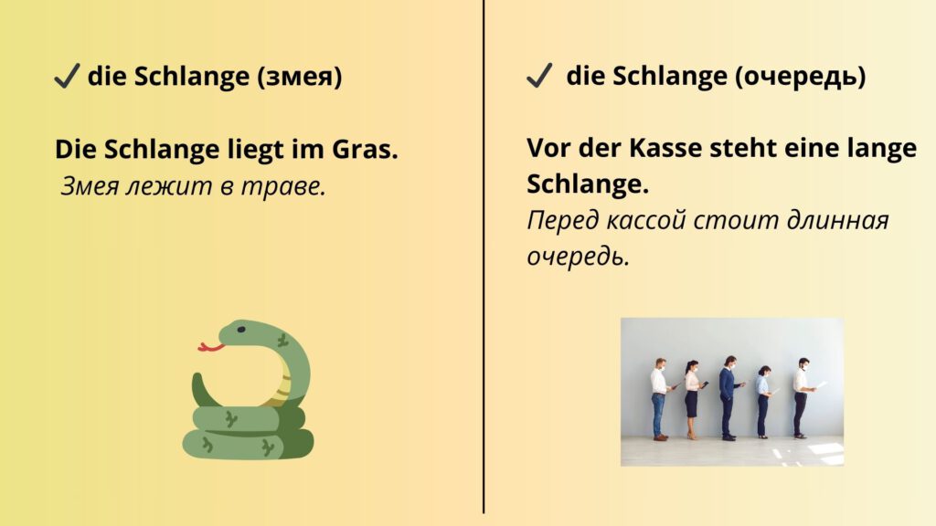 Омонимы в немецком языке. Homonyme im Deutschen