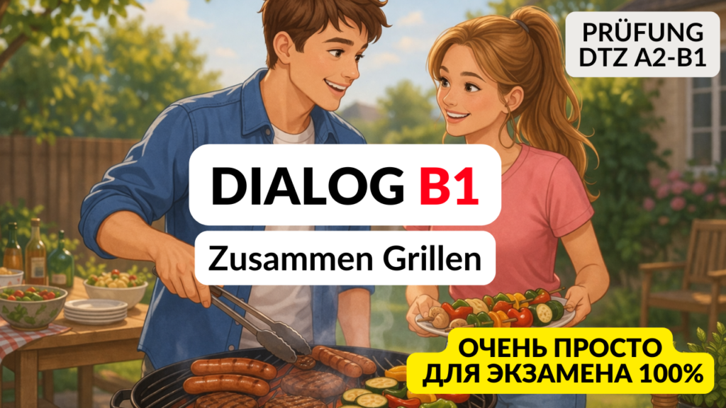 Диалог для экзамена по немецкому Dialog DTZ Telc Goethe B1 Zusammen etwas planen