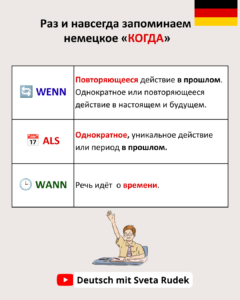 Немецкие союзы wenn, wann, als: когда. В чём разница? Немецкие союзы wenn, wann, als: когда. В чём разница?